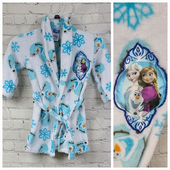 Disney Pajamas Frozen Elsa Anna Olaf Girls Xs 45 Super Soft White